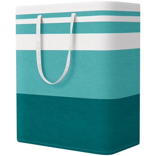 StorageRight Large Collapsible Laundry Basket Hamper with Easy Carry Handles，Freestanding Clothes Hampers for Laundry, Bedroom, Dorm, Towels, Toys, 125L, Green - color: Green, size: 125L