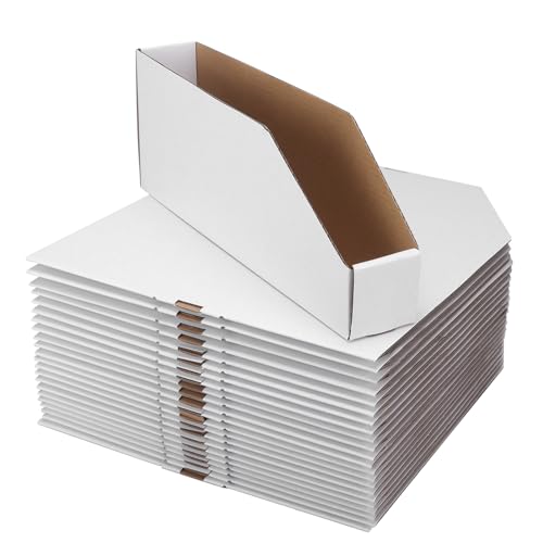 ZBEIVAN Cardboard Storage Bins Boxes 35 Packs 12x2x4.5 Inches, Easy Assembly Pantry Organizer Bins for Shelf, White - color: White, size: 12x2x4.5 inch