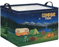 Rectangle Storage Basket with Handles,Collapsible Storage Bin,Books Box,Gift Basket(Camping) - color: Camping