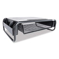 Allsop 32166 Metal Art Organizer 5 Riser Monitor Stand with Drawer and Side Caddies, Black