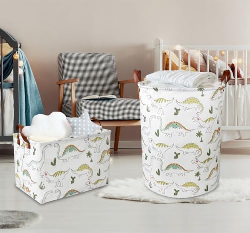 NTAOHAMPER Dinosaur Laundry Hamper, laundry Basket, Waterproof Storage Bin for Bedroom, Clothes Organizer Basket, Room Decor(Light Dinosaur) - color: Light Dinosaur
