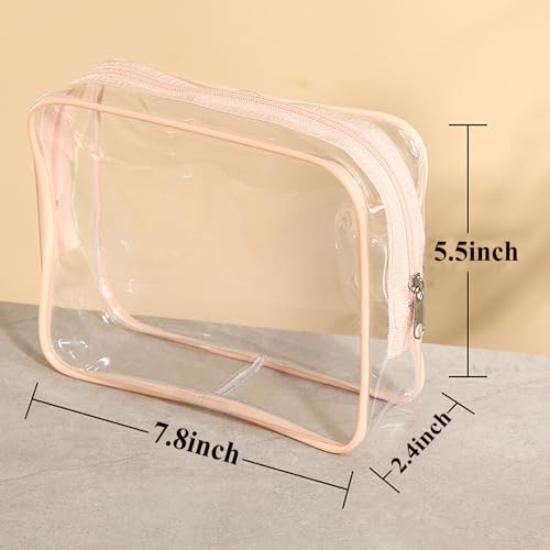 20 Packs Clear Cosmetics Bags for Women Men Waterproof Toiletry Bags PVC Makeup Bags Organizer Case with Zipper for Travel Bathroom (20PCS -8Colors) - color: 20PCS -8Colors