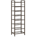 usikey 8 Tiers Narrow Shoe Rack 16-24 Pairs, Sturdy Metal Tall Shoe Rack with 4 Hooks, Slim Shoe Storage Organizer with Metal Shelf, Space Saving Vertical Shoe Shelf for Entryway BronzeUNYXJX016A - color: 8 Tier ( 17.9 X 11 X 55.5 Inches)-bronze