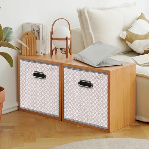 Fabric storage bins Cubes, Fabric Cube Organizer with Handle, Foldable Cube Bins for Cloth or Accessary Storage, 11x11x11, Set of 3, (Light Grey) - color: Light Grey, size: 3 Pack