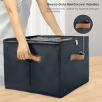 Shoe Organizer for Closet, 2 Pack Shoe Storage Bins with Clear Cover, Foldable and Adjustable Dividers, Fits 16-32 Pairs, Black - color: Black-2 Pack