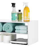 Whitmor Wood Stackable 2-Shelf Shoe Rack, White, 24 inches，2 Pack - color: White, size: 24 INCH X2