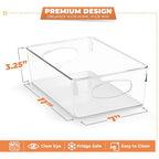 Sorbus Large Clear Plastic Storage Bins, 10 Pack Clear Organizer Bins with Handles, Plastic Storage Bins for Closet, Pantry, Fridge, Medicine Cabinet Organizer, Shelves, Freezer, Drawer - size: Large, style: 10 Pack