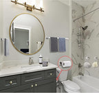 5 Pieces Brushed Nickel Bathroom Hardware Set Include 24inch Towel Bar,2pcsTowel Hooks,Toilet Paper Holder Square SUS304 Stainless Steel Bathroom Accessories Set Heavy Duty Wall Mounted - color: Round Brushed, size: 24" 5pcs