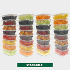 Freshware Food Storage Containers [50 Set] 25 oz Plastic Deli Containers with Lids, Slime, Soup, Meal Prep Containers, BPA Free, Stackable, Leakproof, Microwave, Dishwasher and Freezer Safe - size: 25 oz - 50-Sets
