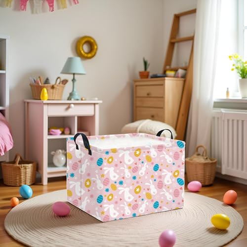 HIYAGON Rectangular Easter Basket for Kids Baby Easter Basket for Boys and Girls Cute Toy Storage Organizer Bin Box Room Decor(Easter Baskets) - color: Easter Baskets