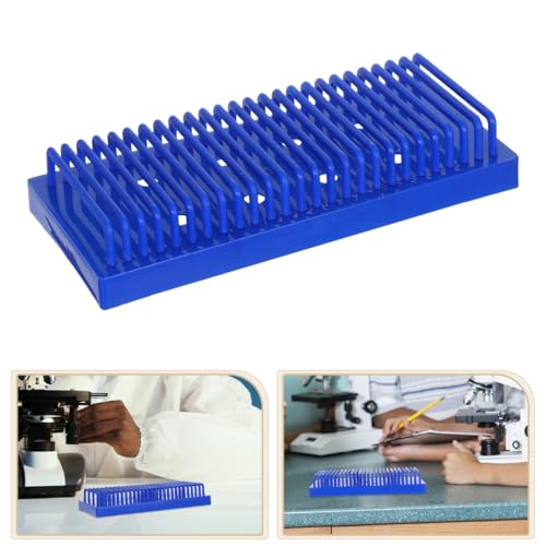 Hemobllo Microscope Slide Holder Plastic Rack for Laboratory Sample Storage with Multi-Layer Design Quick Drying Slide Drying Stand Drainage Shelf