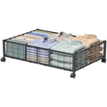 Hleelomi Under Bed Storage with Wheels, 360° Rotating, No-Assembly Underbed Storage Containers, 1 PACK - size: 1 Pack without Cover