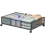 Hleelomi Under Bed Storage with Wheels, 360° Rotating, No-Assembly Underbed Storage Containers, 1 PACK - size: 1 Pack without Cover