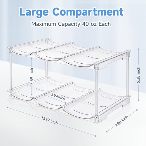 Stackable Water Bottle Organizer for Stanley 40 oz Tumbler, Water Bottle Holder for Cabinet, Pantry Kitchen Organizers and Storage for Stanley Cup Accessories, Tumbler Organizer and Wine Rack, 2Pack - size: SPO-JM-2Pack