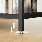 Coat Rack With Hanging Rod, Garment Rack With 3 Wooden Shelves and 4 Hooks, Freestanding Hall Tree, Industrial Clothes Rack Stand Organizer, Black - color: Black, style: with Top Shelf