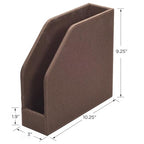 MobileVision Executive Brown Cloth Fabric Vertical File Holders - 2 Piece Combo - color: Brown Fabric