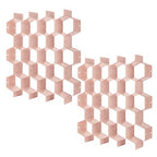 Poeland Drawer Divider Organizer Adjustable DIY Grid Honeycomb Drawer Divider for Underwear Belt Scarf Socks Pink 2 Pack - color: Pink(2pack)