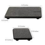 NiuYichee Set of 4 Water Absorbent Diatomite Coasters, Diatomaceous Earth Kitchen Soap Dish, Bathroom Trays, Water Absorbing Stone Used for Hand Soaps & Plants & Toiletries in The Modern Home - color: Set of 4 Dark Grey