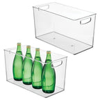 iDesign Plastic Storage Bin with Handles for Household Storage - Set of 2 - Clear - Made in USA - style: Pack of 2