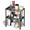 Cabinet Organizer Shelf, 2 Tier Kitchen Cabinet Organizer with Stackable Cabinet Shelves for Kitchen Countertop Storage, Metal Kitchen Shelf Organizer for Spice, Pantry & Under Sink