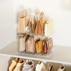 Bag & Purse Organizer for Closet Stackable Acrylic Shelf Dividers for Closet Organization, Clear Handbag Purse Storage Organizer Divider, Keep Clutch, Wallet, Pocketbook Upright, 2 Pack - size: 2 Set