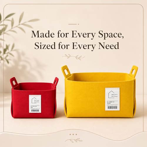Felt Storage Bin - Foldable Fabric Storage Basket with Handles, Multi-Purpose Storage Organizer for Shelves, Closet, Toys, Clothes, Blankets, Bedroom, Living Room & Nursery, Blue, Medium - color: Blue, size: M