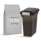 IRIS USA Dog Food Storage Container, Airtight Lid, Up to 13 Pounds Pet Food Storage, Versatile Pet Food Bin, Treats, BPA Free, Smoke - color: Smoke