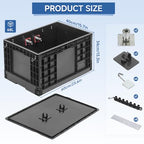 Wash and Garage Organizer Box, Foldable Plastic Crates for Foam Cannon with 1/4 Inch Quick Connector, Large Detail Car Care Box, Trunk Organizer for SUVS Sedans