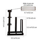VANRA Metal Steel Cutting Board Holder Knife Block Kitchen Organizer Pantry Bakeware Rack Pan Pot Cover Lid Rack Stand (Bronze) - color: Bronze, size: 4.7"L X 5.5"W X 8.5"H - Without Draining Tray