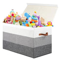 Mayniu Toy Box Storage Chest with Divider, Large Sturdy Toy Bin Organizer Basket with Lid for Kids, Boys, Girls, Nursery, Living Room, Bedroom, Playroom, Closet, 25"x13" x16"(Gradient Grey) - color: Large Gradient Grey