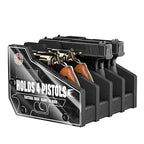 Foam Pistol Rack for Gun Safe Pistol Holder for Storage, Gun Cabinet Accessories for Pistols Revolvers, Fits Most Handguns - size: 4 Slots