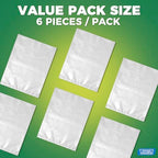 Storage Standard 6-Pack Large Clear Plastic Bags for Storage - Waterproof Extra Large Plastic Bags with Zip Ties, Heavy-Duty Cover for Luggage, Suitcases, Strollers & Travel Gear - 40 x 60 Inches - size: 40'' x 60''