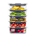 Rubbermaid Brilliance Tritan Plastic Food Storage Containers BPA Free Airtight Lids Ideal for Lunch Meal Prep & Leftovers Set of 5 (3.2 Cup) - size: 3.2 cup (10-Piece)