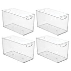 iDesign Plastic Storage Bin with Handles for Household Storage - Set of 4 - Clear - Made in USA - style: Pack of 4