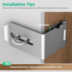 90 Degree Hasp Latch, Heavy Duty 304 Stainless Steel Padlock Hasp Lock for Right Angle File Cabinet, Desk Drawer, Tool Box, Mailbox, Bookcase (Silver-2pcs) - color: Silver-2pcs
