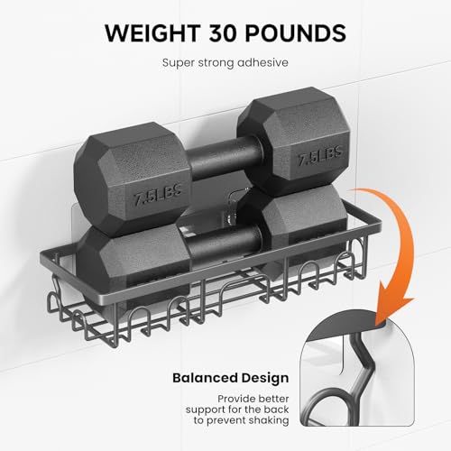 Shower Caddy, 3 Pack Shower Shelves for Inside Bathroom, Rustproof Adhesive Bathroom Organizer with Soap Holder, No Drilling Washroom Organizers and Storage for Bathtub Room/Kitchen/Home, Grey - color: Grey, size: 3-Pack