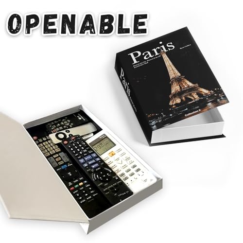 Decorative Storage Book Box – Hidden Storage for Remote Controls, Keys, and Small Items – Elegant Home Decor for Living Room, Bedroom, Coffee Table – Modern Style Faux Book Organizer (Pairs) - style: Pairs