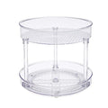 Amazon Basics Lazy Susan Turntable Organizer for Spices and Condiments, 9" Diameter, 2 Tier, Clear - size: 9" Diameter, 2 Tier