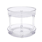 Amazon Basics Lazy Susan Turntable Organizer for Spices and Condiments, 9" Diameter, 2 Tier, Clear - size: 9" Diameter, 2 Tier