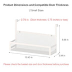 Hanging Kitchen Baskets Fine Mesh Wire Storage Basket Over Cabinet Door Organizer No Drilling Required for Kitchen Bathroom Office, Small, 2 Pack. - size: 2 Smalls
