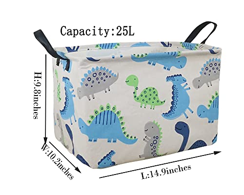 MAIZMZ Rectangular Storage Basket Collapsible Organizer Bin Waterproof Toy Box for Organizing Home/Dorm/Kitchen/Pet/Office/Closet/Shelf/Gift Baskets - color: Dinosaur