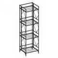 Nature's Rhythm 4-Tier Metal Storage Rack, Basement Storage Room Closet Shelving Utility Shelf Adjustable Garage Shelving Metal Shelving Unit (12.84 x 11.27 x 44.80inch, Black) - size: 4-Tier