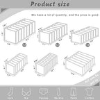 ULENDIS 9 Pack Wardrobe Clothes Organizer for Drawers, Foldable Clothes Drawer Mesh Separation Box, Drawer Dividers for Clothes Pants Jeans T Shirt (2Jeans+2Bra+(Legging+Shirt+Panties+Sock)*1)