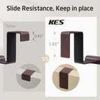 KES Over The Cabinet Towel Holder Fit 1" Thick, Kitchen Towel Holder for Cabinet, Over The Door Towel Bar with Extended Hooks, Brown 2 Pack, KTH500S26-OB-P2 - color: Brown