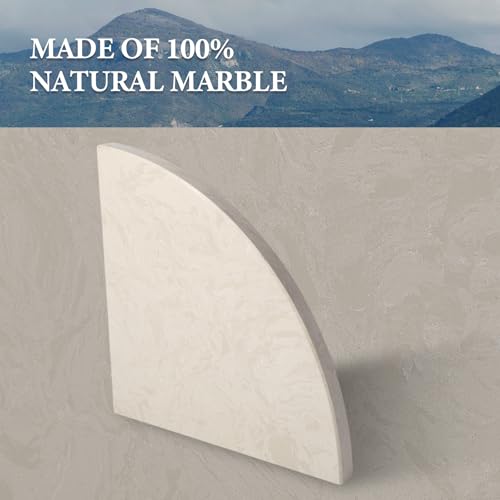 Koville 10'' Natural Marble Shower Corner Shelf for Bathroom, Wall Mounted Stone Corner Shower Caddy 1 Layer, No Drilling, Modern, Polished, Durable, Conical, Bathroom Storage - 1 Item - color: Khaki Rose, size: 1-Layer