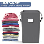 MCleanPin 210L Laundry Hamper Collapsible with 2 Washable Laundry Bags, Dirty Clothes Hamper,Laundry Basket with Handles Foldable Hamper Dorm Laundry Basket for College,Grey - color: Elegant Grey