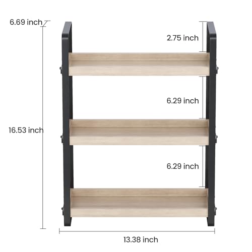 HNRLOY Bathroom Counter Organizer,Bathroom Countertop Organizer,Counter Shelf,Countertop Storage,Organization and Storage,Makeup Shelf,Sink Caddy(Burlywood 3 Tier) - color: Burlywood 3 Tier