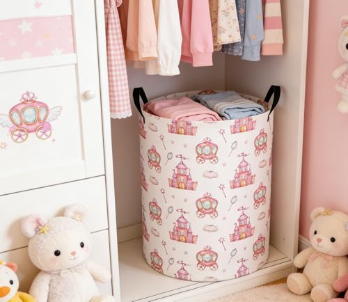 Baby Laundry Basket Baby Nursery Hamper Kids Laundry Basket Toy Storage Bin for Boys Room Decor Gift Baskets for Bedroom Bathroom(Castle) - color: Castle