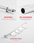BaiNong 12 inch Valet Rod for Closets Pull Out Closet Valet Rod Slide Out With 4 Hooks Silver Pull Out Clothes Hanger - color: Silver, size: 12 Inch