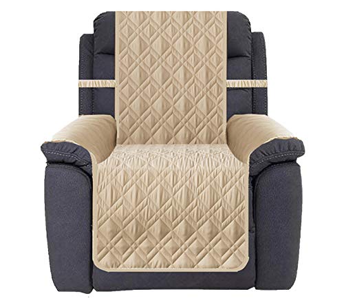Ameritex Waterproof Nonslip Recliner Cover Stay in Place, Dog Chair Cover Furniture Protector, Ideal Recliner Slipcovers for Pets and Kids (Beige, 30'') - color: Beige, size: 30"